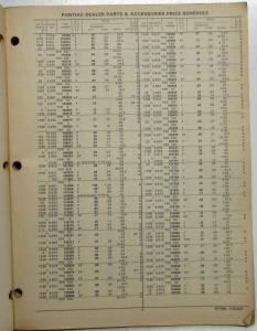 1979 Pontiac Dealer Parts and Accessories Price Schedule Book