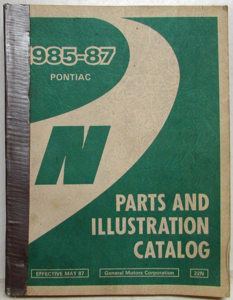 1985-1987 Pontiac Grand Am Parts and Illustration Catalog