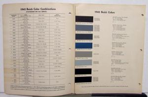 1942 Buick Paint Chips By DuPont Color Bulletin No 16 REVISED