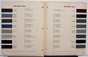 1942 Buick Paint Chips By DuPont Color Bulletin No 16 REVISED