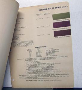 1952 Buick Paint Chips By DuPont Color Bulletin No 23 Original