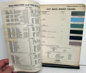 1957 Buick Paint Chips By DuPont Color Bulletin No 28 Original W/Spring Colors