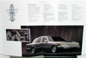 1995 Lincoln Dealer Town Car Funeral Vehicles Sales Brochure Hearse Limo