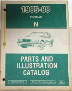 1985-1988 Pontiac Grand Am Parts and Illustration Catalog