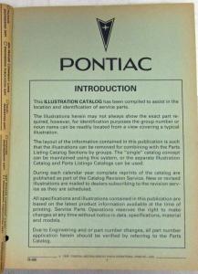 1985-1988 Pontiac Grand Am Parts and Illustration Catalog
