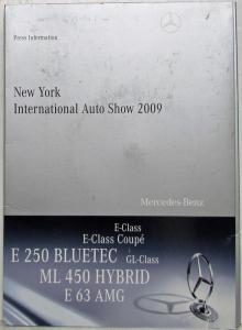 2009 Mercedes-Benz New York International Auto Show Media Information Press Kit