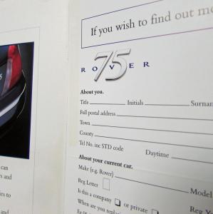 1999 Rover 75 Media Information Press Kit