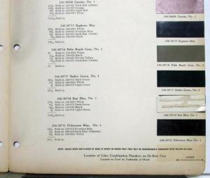 1934 DeSoto Paint Chips By DuPont Color Bulletin No 4 REVISED 6/1/36