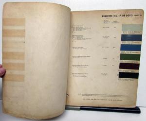1950 DeSoto Paint Chips By DuPont Color Bulletin No 17 Original