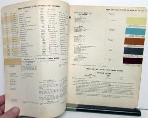 1954 Chevrolet Paint Chips By DuPont Color Bulletin No 26 Original