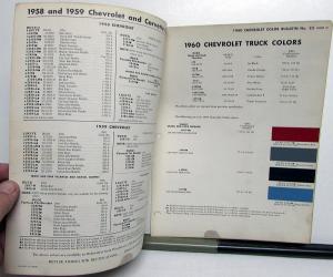 1960 Chevrolet Corvair Corvette Trucks Paint Chips By DuPont Color Bulletin Orig