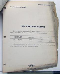 1954 Chrysler Paint Chips DuPont Bulletin No 21 Original