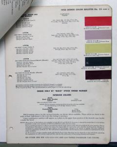 1956 Dodge DuPont Automotive Paint Chip Colors Bulletin No 23 Original