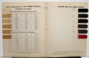 1937 Ford DuPont Automotive Paint Chip Colors Bulletin No 9 REVISED 12/15/38