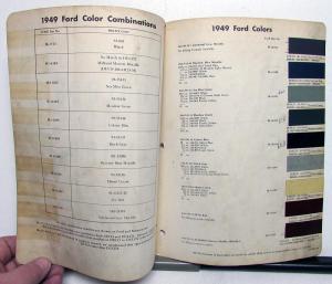 1949 Ford DuPont Automotive Paint Chip Colors Bulletin 18 Original