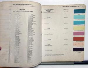 1958 Lincoln DuPont Automotive Paint Chips Bulletin No 19 Original