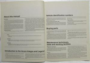 1986-1990 Acura Legend and 1986-1989 Integra Haynes Automotive Repair Manual