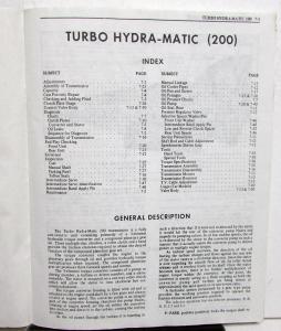 1976 Pontiac Dealer Turbo Hydra-Matic 200 Transmission Service Shop Manual