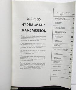 1961 Pontiac Dealer Hydra-Matic Transmission Service Shop Repair Manual Orig