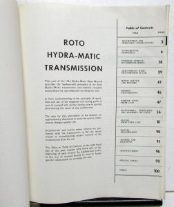 1962 Pontiac Dealer Hydra-Matic Transmission Service Shop Repair Manual Orig