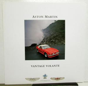 1987 1988 Aston Martin Vantage Volante Dealer Prestige Sales Brochure Large Rare
