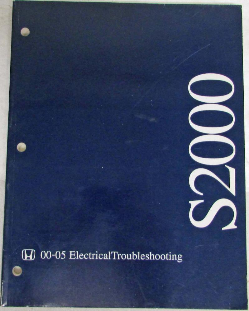 2000-2002 2003 2004 2005 Honda S2000 Electrical Troubleshooting Service Manual