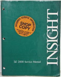 2000 Honda Insight Service Shop Repair Manual