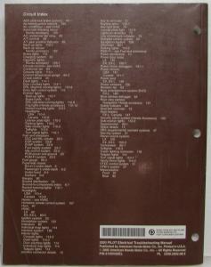 2003 Honda Pilot SUV Electrical Troubleshooting Service Manual