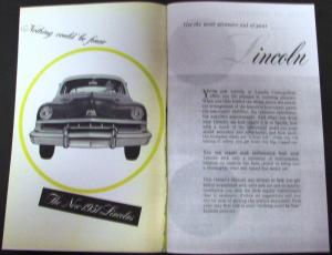 1951 Lincoln Owners Manual Cosmopolitan Reproduction