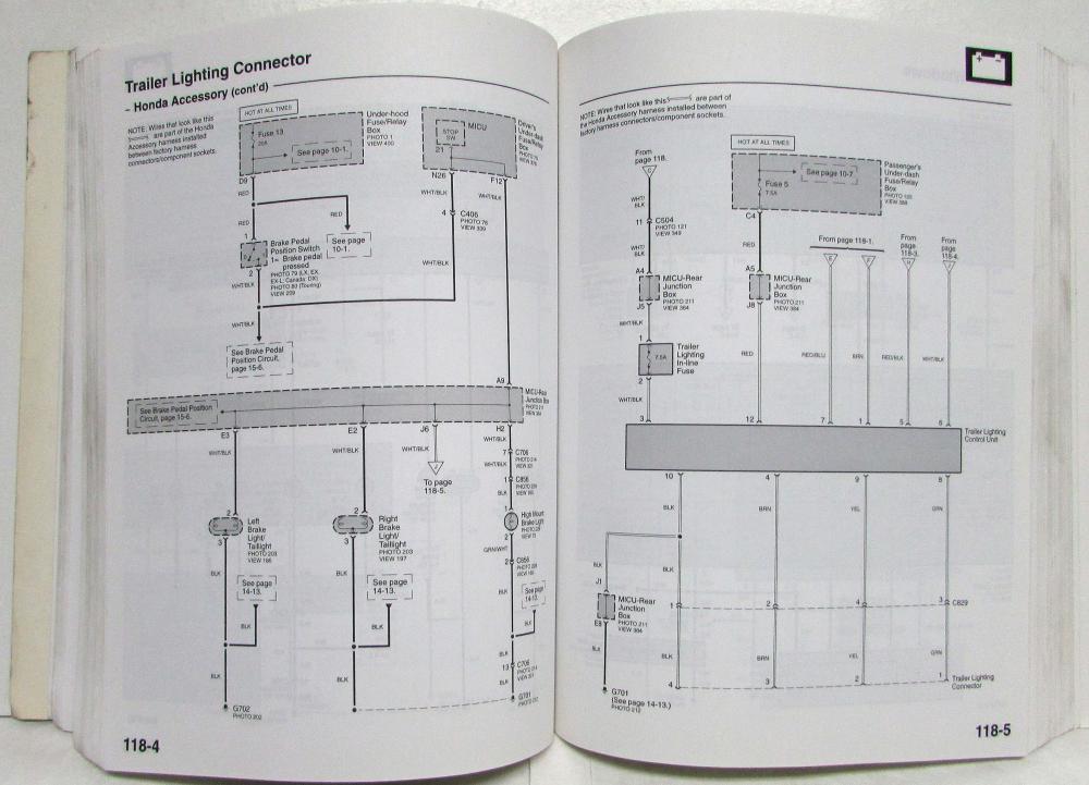 2008 Honda Odyssey Electrical Troubleshooting Service Manual