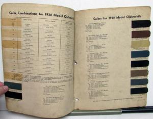 1938 Oldsmobile DuPont Automotive Paint Chips Bulletin No 8 Original