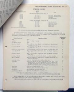 1953 Oldsmobile DuPont Automotive Paint Chips Bulletin No 20 Original
