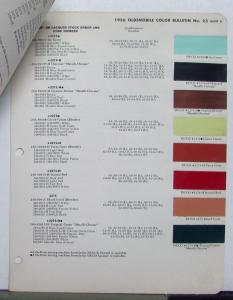 1956 Oldsmobile DuPont Automotive Paint Chips Bulletin No 23 Original