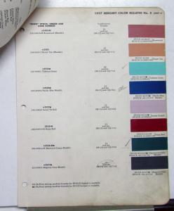 1956 1957 Mercury DuPont Automotive Paint Chips Bulletin No 8 Original
