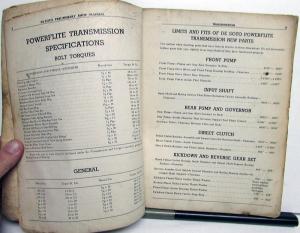 1953 DeSoto Dealer Powerflite Transmission Service Shop Manual Prelim S-16 S-18