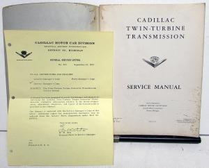 1954 Cadillac Dealer Twin-Turbine Transmission Service Shop Repair Manual Orig