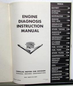 1953 1954 Cadillac Dealer Thoro-Check Engine Diagnosis Service Shop Manual