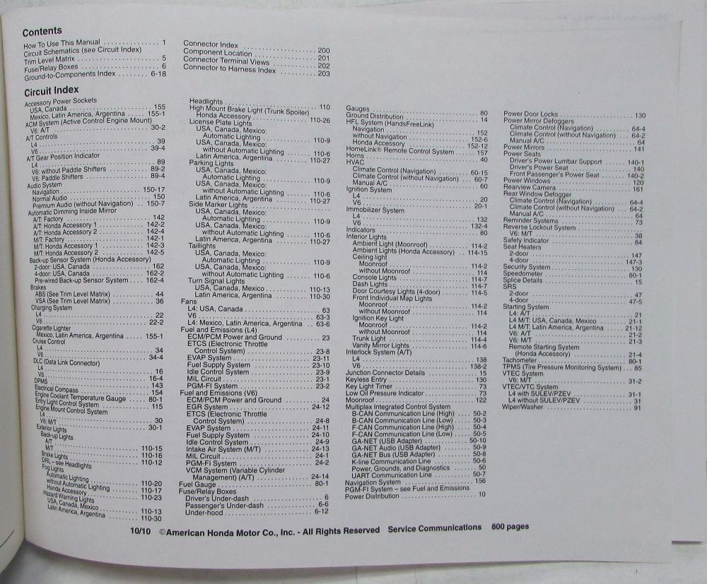 2012 ACCORD SERVICE MANUAL visual data 8