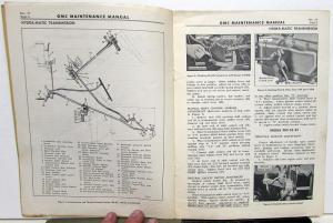 1953 GMC Truck Dealer Hydra-Matic Transmission Manintenance Manual Supplement