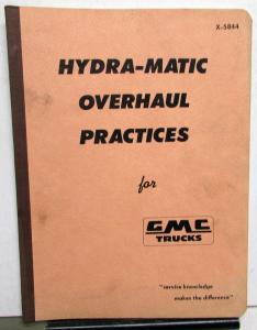 1958 GMC Trucks Dealer Hydra-Matic Transmission Service Shop Repair Manual