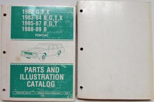 1982-1989 Pontiac Parts/Illus Book - Bonneville Grand Prix Parisienne Safari