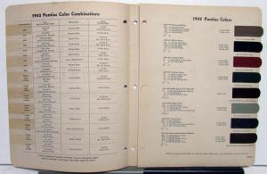1942 Pontiac DuPont Automotive Paint Chips Bulletin #15 Original