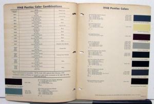 1948 Pontiac DuPont Automotive Paint Chips Bulletin #18 Original