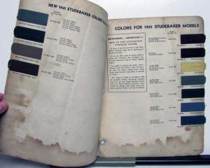 1941 Studebaker DuPont Automotive Paint Chips Bulletin #10 Original