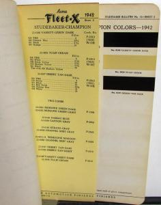 1942 Studebaker ACME Fleet-X Automotive Paint Chips Bulletin #13 Original