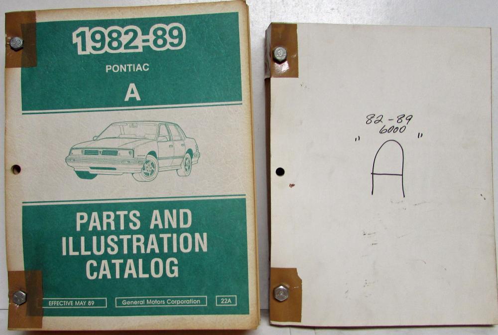 1982-1989 Pontiac 6000 Parts and Illustration Catalog