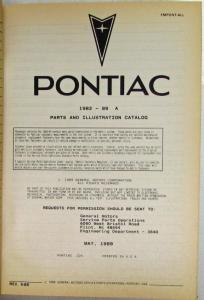 1982-1989 Pontiac 6000 Parts and Illustration Catalog