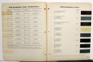 1948 Studebaker DuPont Automotive Paint Chips Bulletin #14