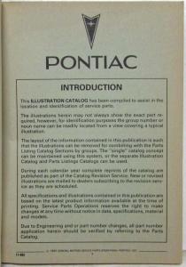 1982-1989 Pontiac Sunbird Parts and Illustration Catalog