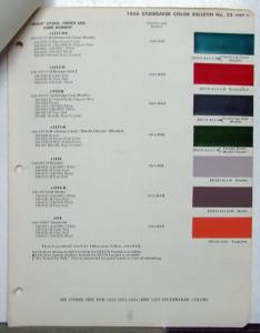 1955 1956 Studebaker DuPont Automotive Paint Chips Bulletin #22 Original